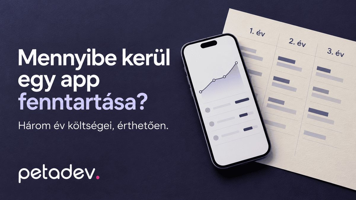 telefon, applikáció, szövegek, petadev logo